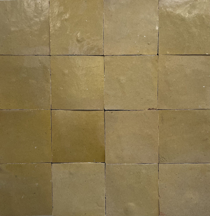 Zellige Jaune Dóre Terracotta Moroccan Square