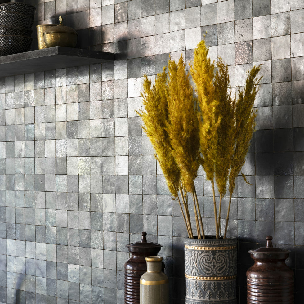 Zellige Noir Carbone Terracotta Moroccan Square