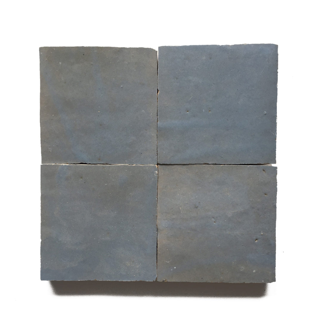 Zellige Pale Blue Terracotta Moroccan Square