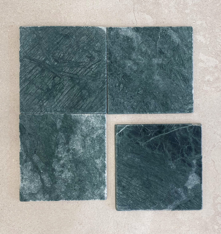Indian Green Tumbled Square Natural Stone Tile 150×150mm