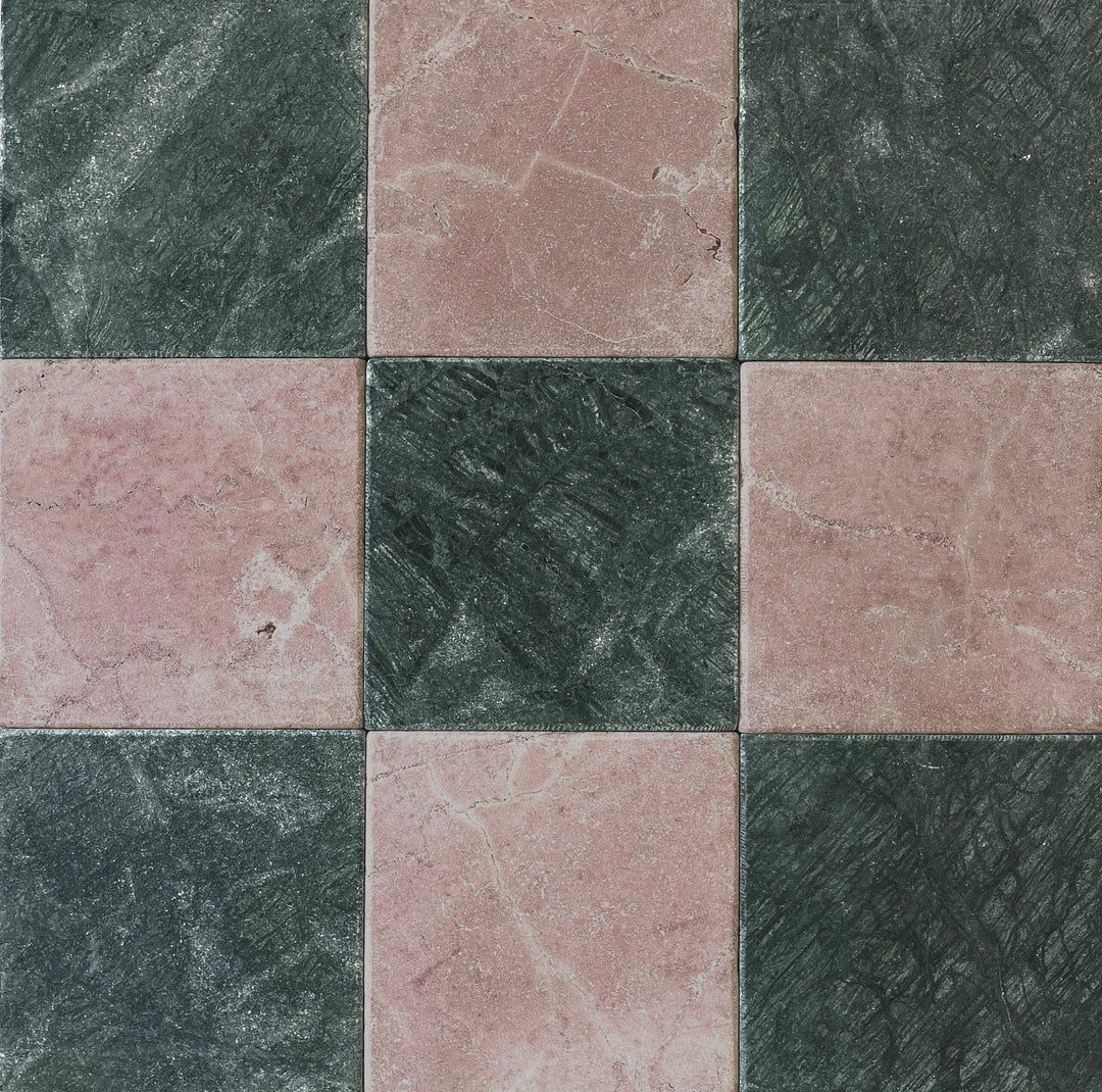 Natural Stone Rosso Crema Tumbled Square Tile 150×150mm