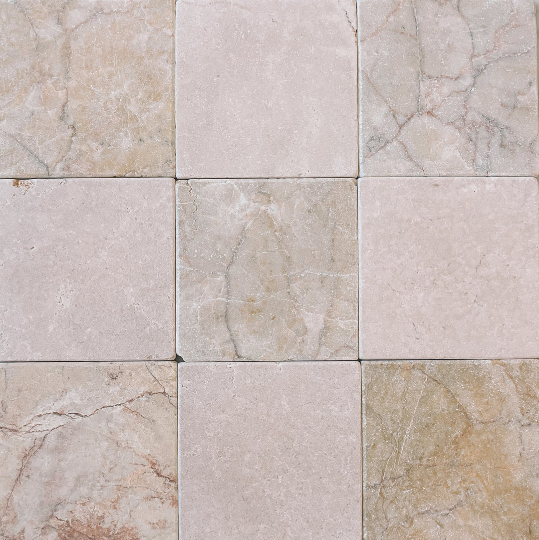 Natural Stone Nectar Tumbled Square Tile 150×150mm