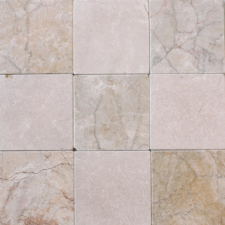 Natural Stone Nectar Tumbled Square Tile 150×150mm