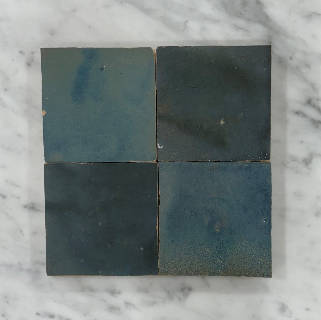 Zellige Bleu Jean Terracotta Moroccan Square