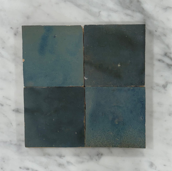 Zellige Bleu Jean Terracotta Moroccan Square