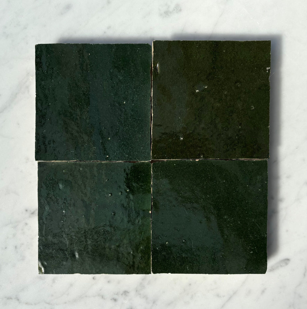Zellige Vert Mousse Terracotta Moroccan Square