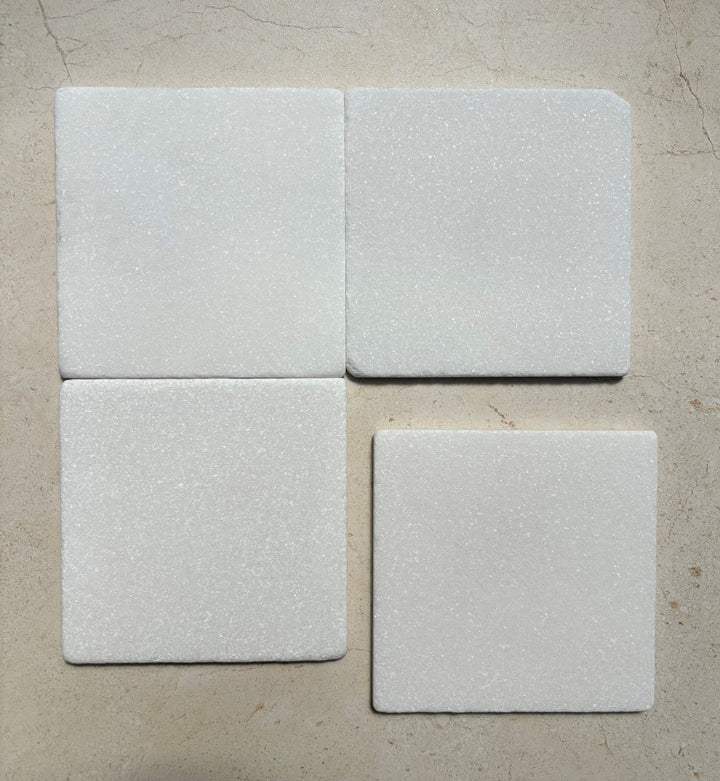 Natural Thassos Tumbled Square 150x150mm