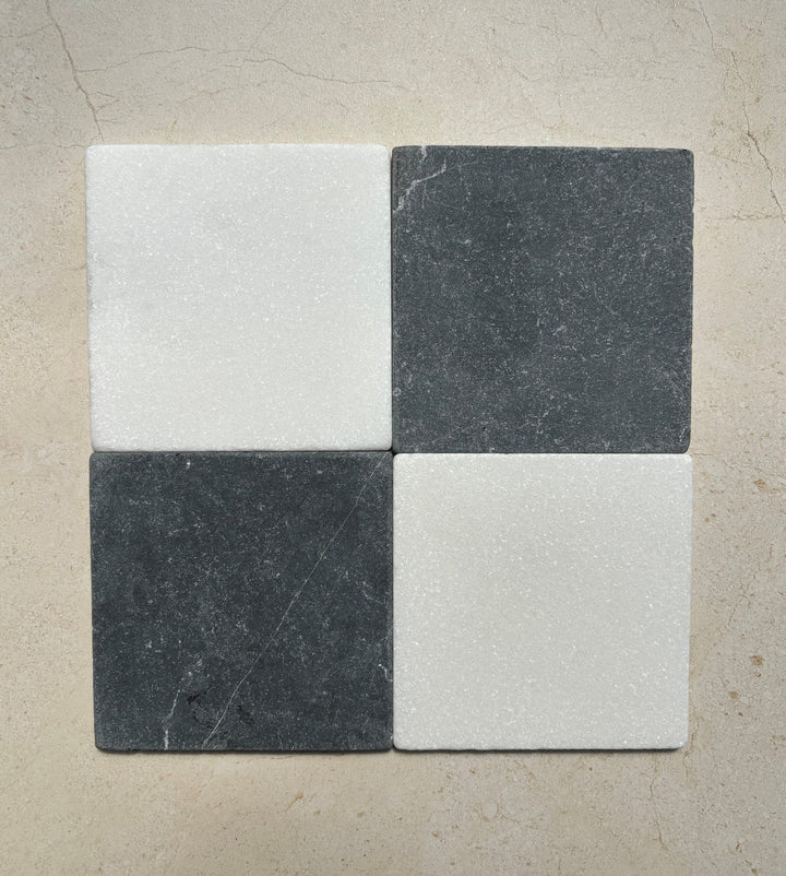 Natural Thassos Tumbled Square 150x150mm