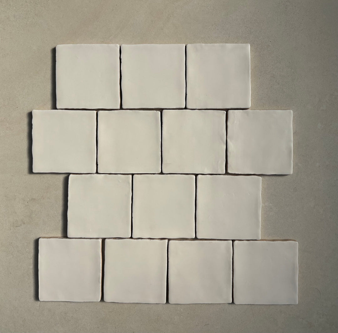 Majorca Spanish Handmade Tile Bone 100x100mm Gloss/Matte