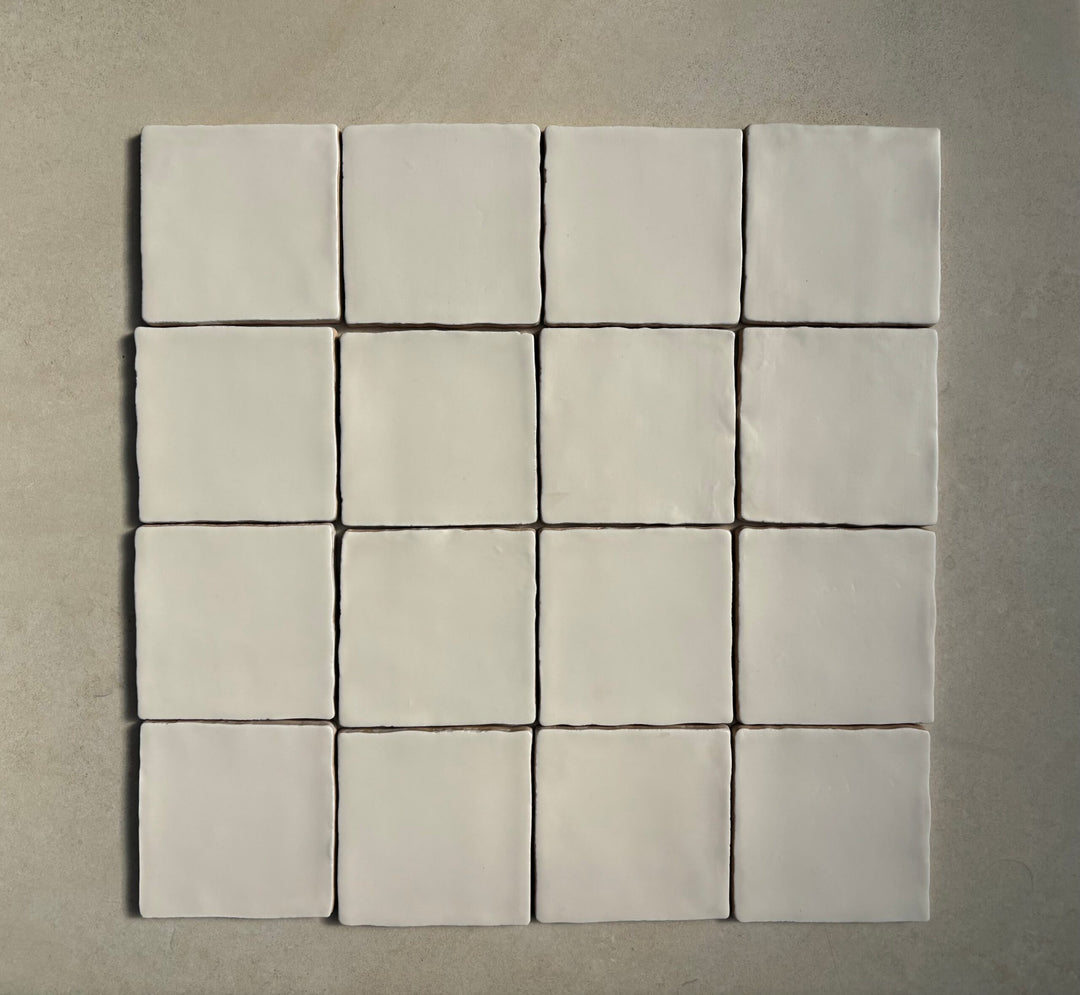 Majorca Spanish Handmade Tile Bone 100x100mm Gloss/Matte