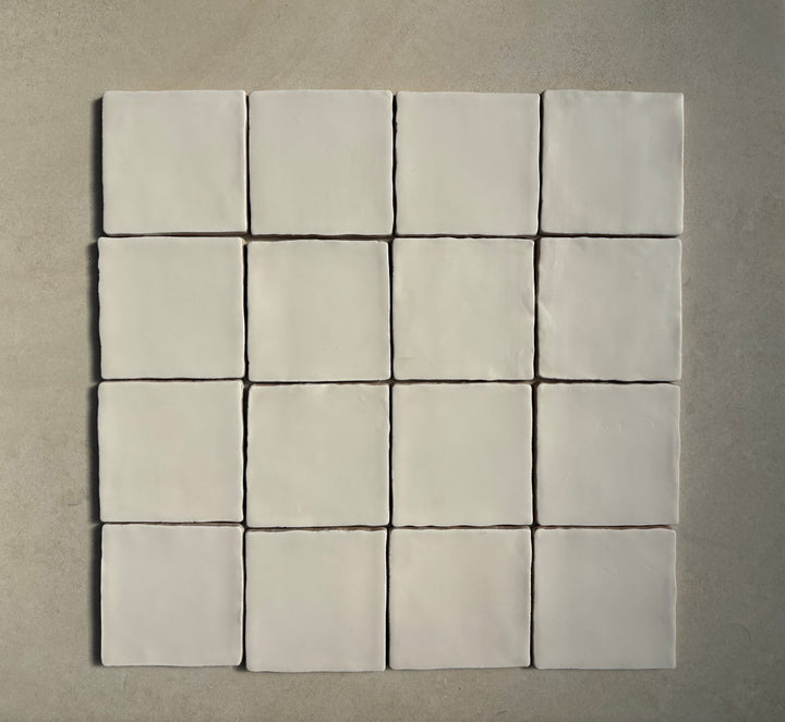 Majorca Spanish Handmade Tile Bone 100x100mm Gloss/Matte