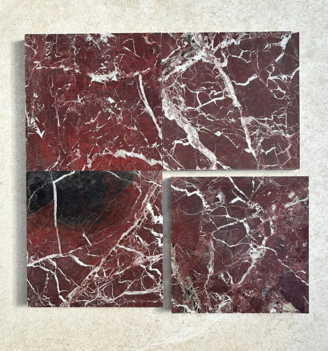 Moritz Maroon Square Natural Marble Honed 150x150mm
