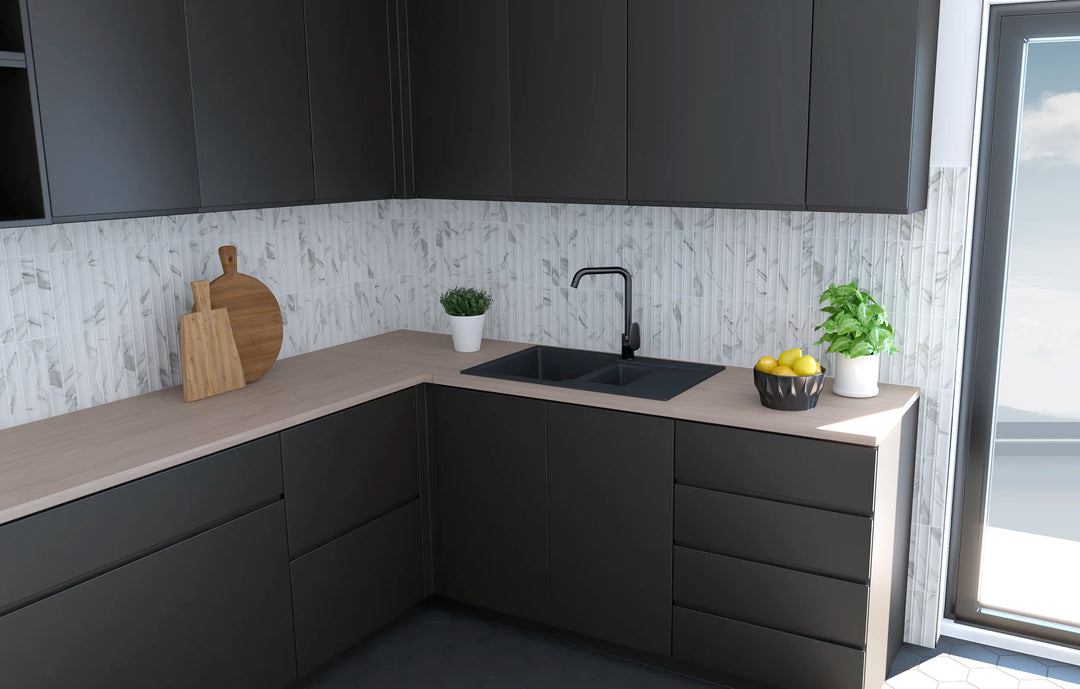 The Argos Collection Spanish Concave Fluted Subway Tiles