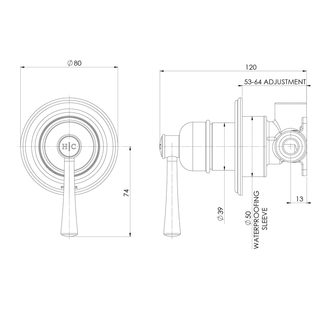 Phoenix Cromford SwitchMix Shower / Wall Mixer (Fit-Off Kit Only) – Lead Free