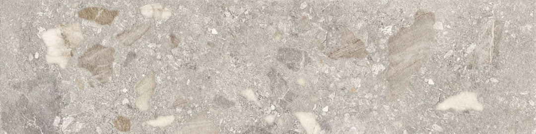 Luna Collection Stone &amp; Terrazzo Look Porcelain Tiles - Grey