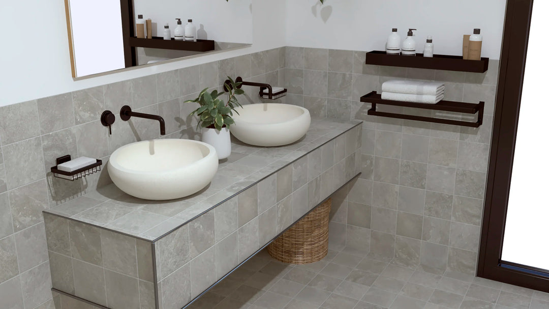 Stonepeak Square Collection Spanish Porcelain Wall and Floor