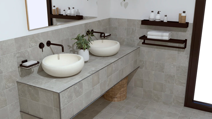 Stonepeak Square Collection Spanish Porcelain Wall and Floor