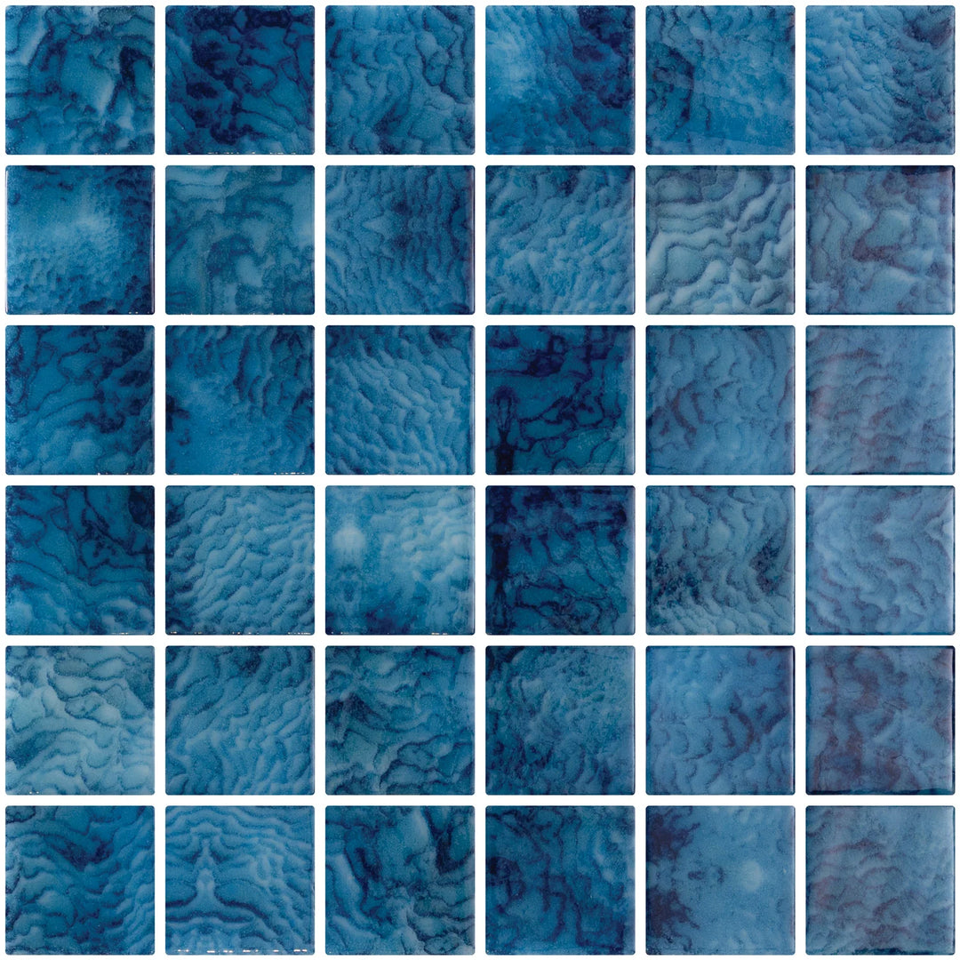 Onix Penta Arrecife Blue Gloss Pool Mosaic
