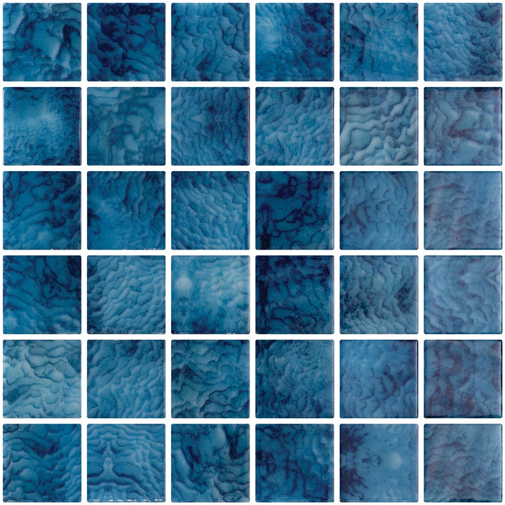 Onix Penta Arrecife Blue Gloss Pool Mosaic