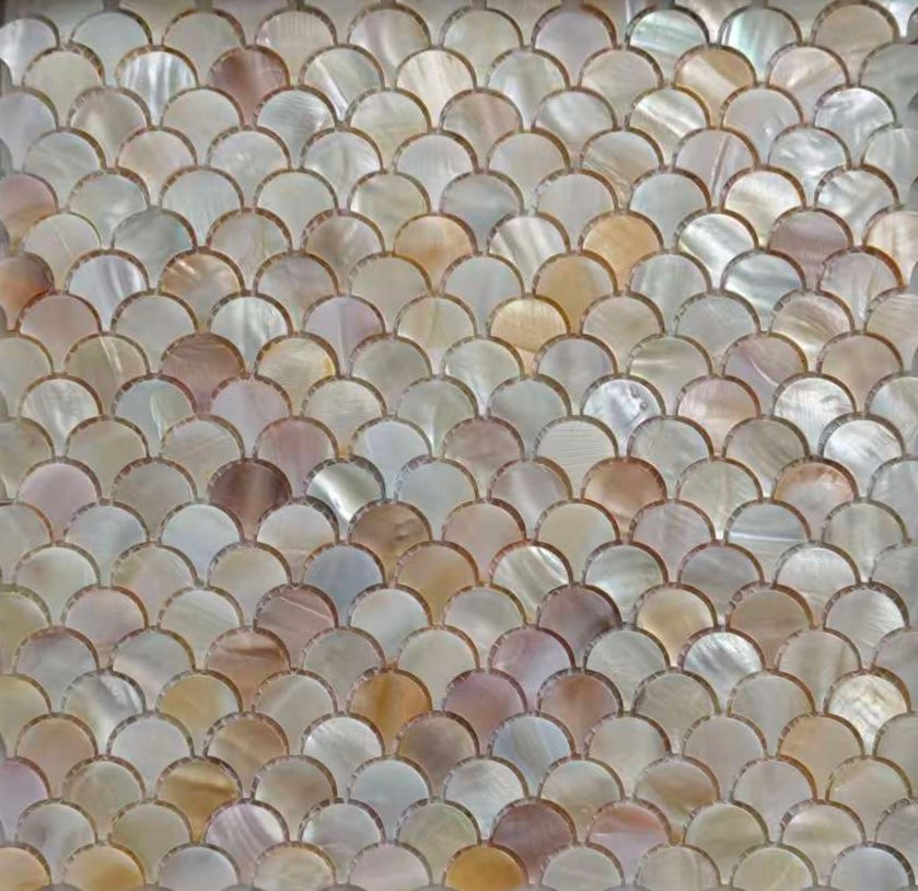 Seashell Natural Fishscale 25mm