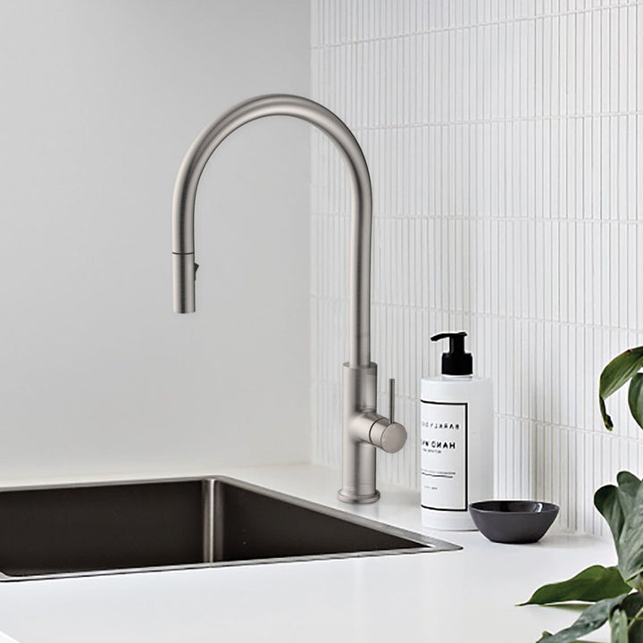 Fienza Kaya Pull-Out Sink Mixer Brushed Nickel