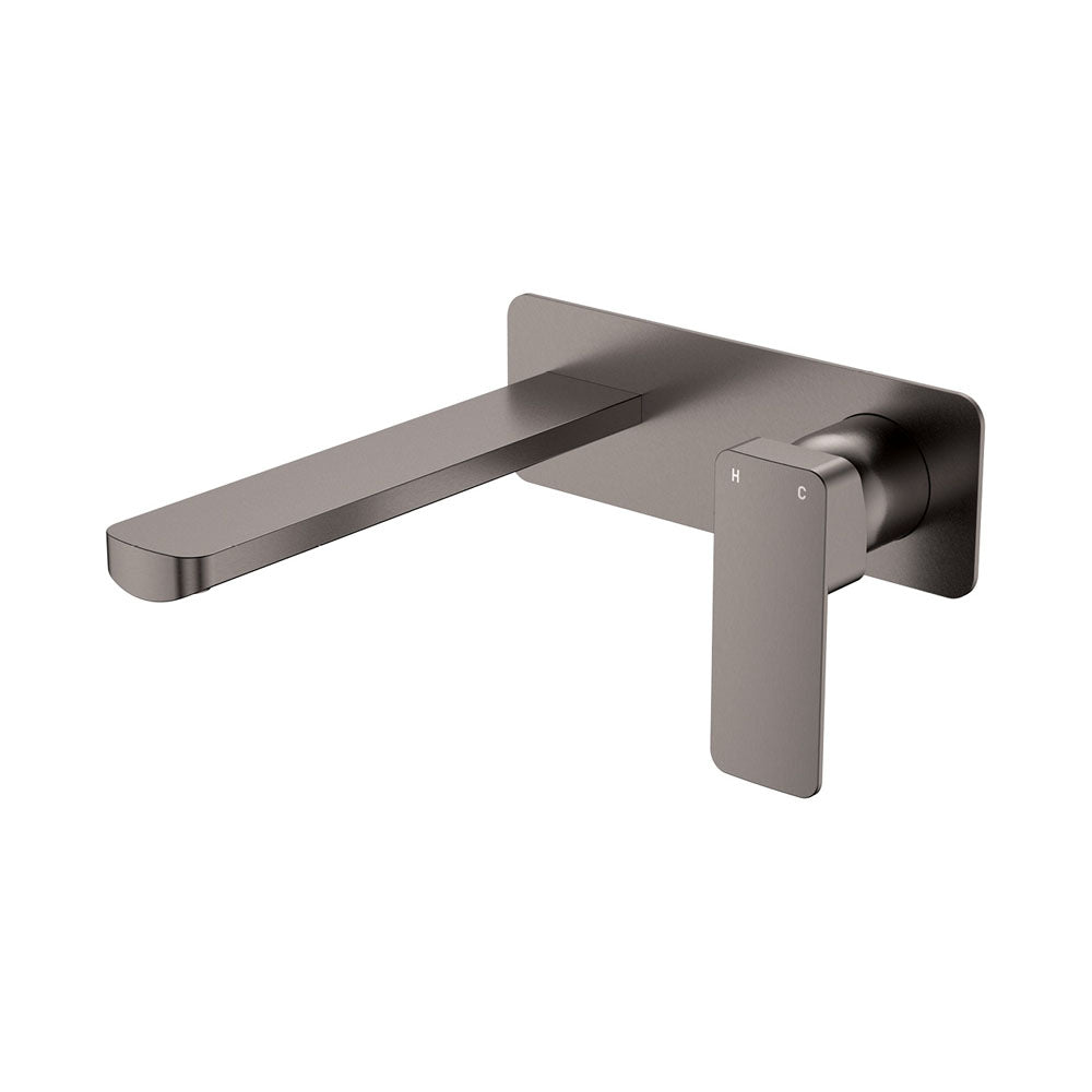 Tono Basin/Bath Wall Mixer Set, Rectangular Plate, 200mm
