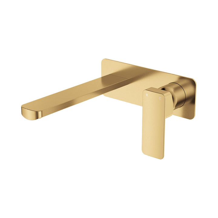Tono Basin/Bath Wall Mixer Set, Rectangular Plate, 200mm