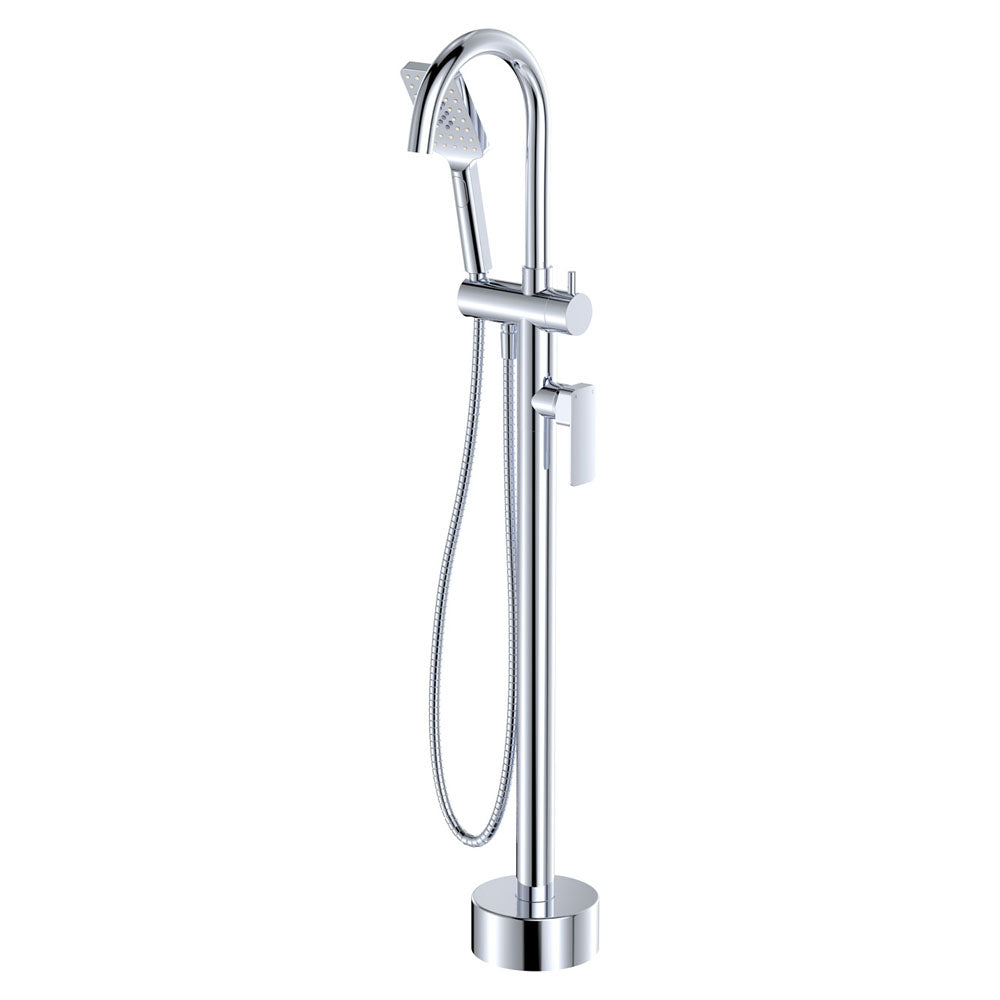 Fienza Tono Floor Mounted Bath Mixer With Hand Shower