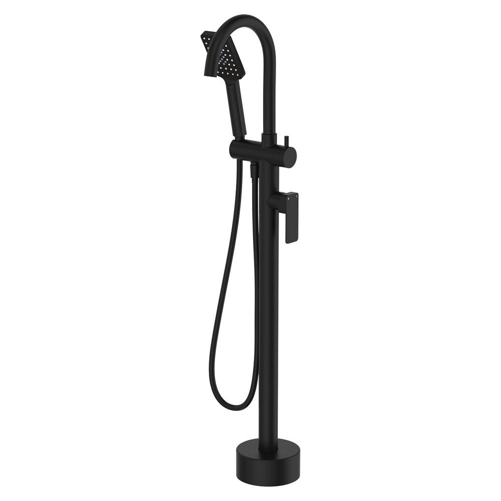 Fienza Tono Floor Mounted Bath Mixer With Hand Shower