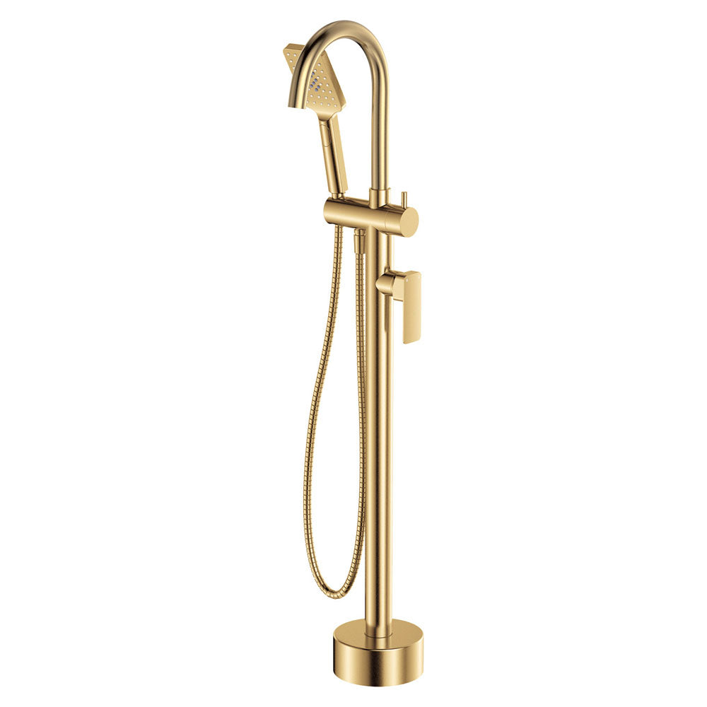 Fienza Tono Floor Mounted Bath Mixer With Hand Shower