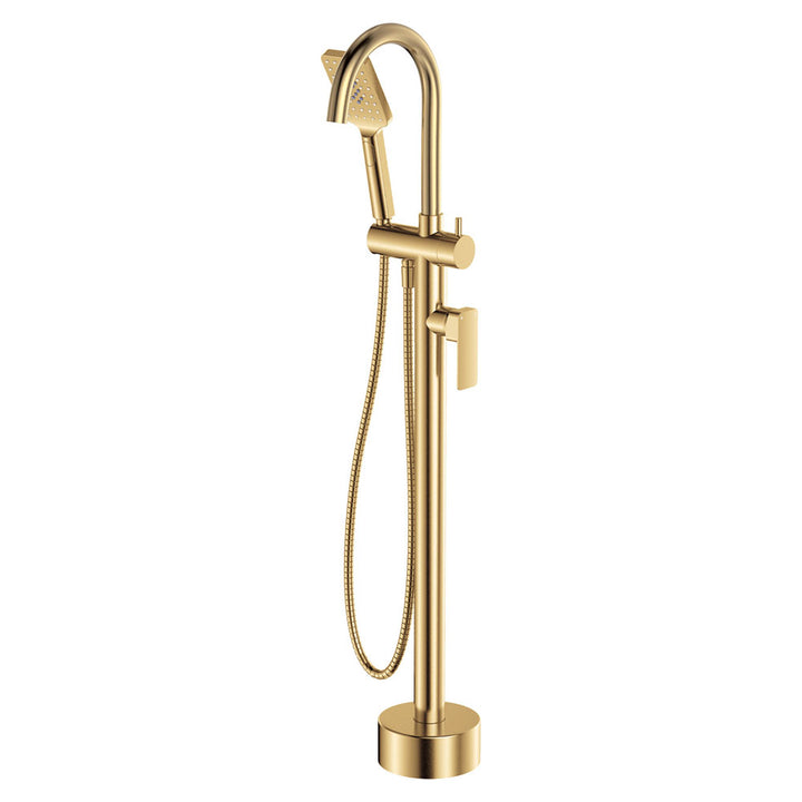 Fienza Tono Floor Mounted Bath Mixer With Hand Shower
