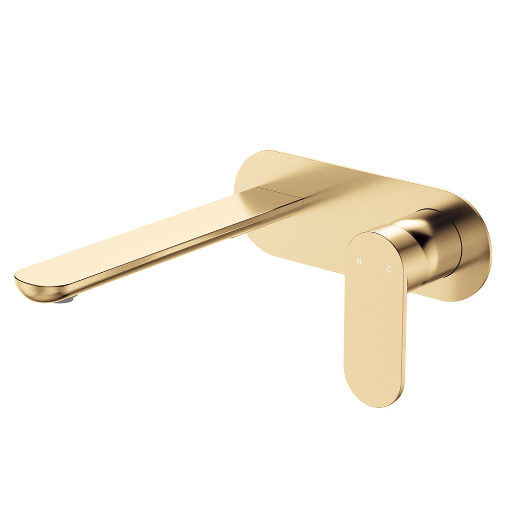 Empire Slim Basin/Bath Wall Mixer Set, Oval Plate, 200mm Outlet