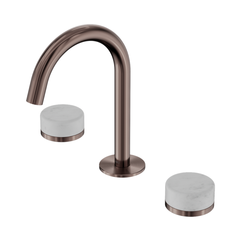 Nero Serenity Basin Set Arc Spout With Carrara Handle