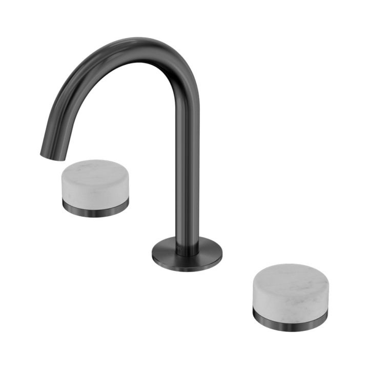 Nero Serenity Basin Set Arc Spout With Carrara Handle
