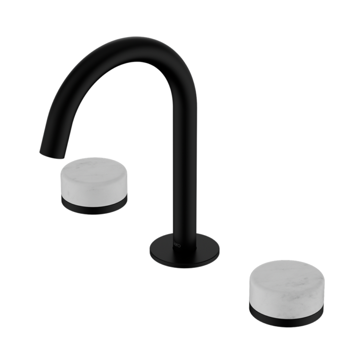 Nero Serenity Basin Set Arc Spout With Carrara Handle
