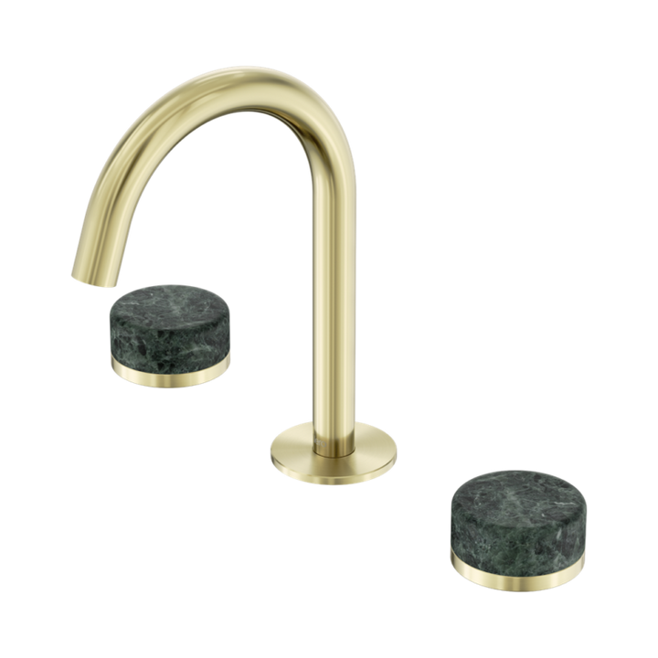 Nero Serenity Basin Set Arc Spout With Verde Alpi Handle