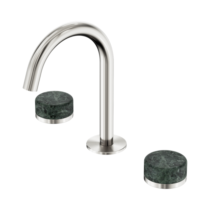 Nero Serenity Basin Set Arc Spout With Verde Alpi Handle