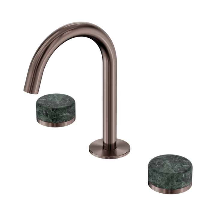 Nero Serenity Basin Set Arc Spout With Verde Alpi Handle