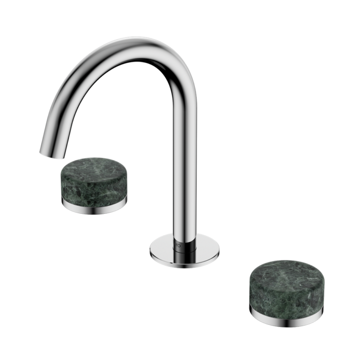 Nero Serenity Basin Set Arc Spout With Verde Alpi Handle