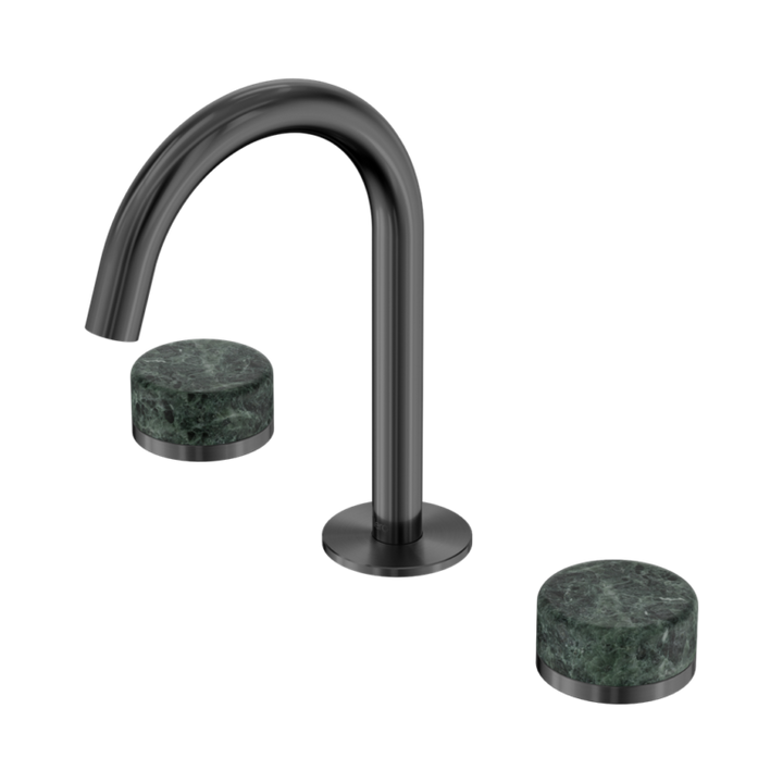 Nero Serenity Basin Set Arc Spout With Verde Alpi Handle