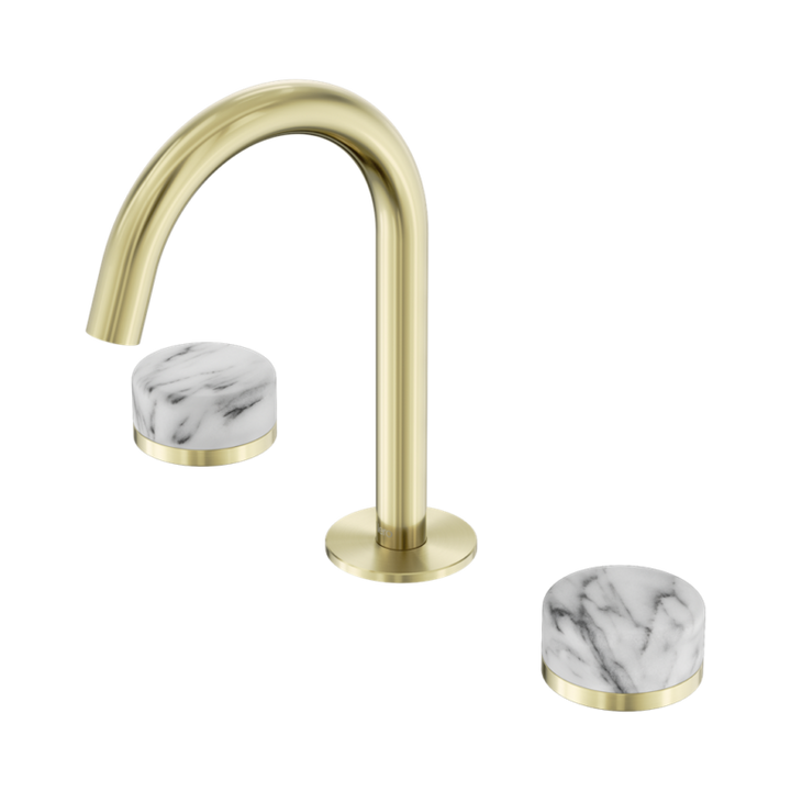 Nero Serenity Basin Set Arc Spout With Arabescato Corchia Handle