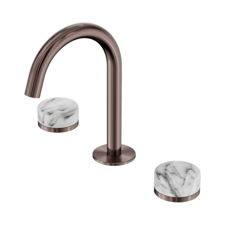 Nero Serenity Basin Set Arc Spout With Arabescato Corchia Handle