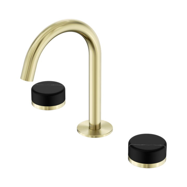 Nero Serenity Basin Set Arc Spout With Marquina Black Handle