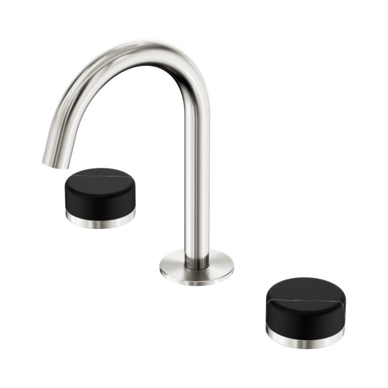 Nero Serenity Basin Set Arc Spout With Marquina Black Handle
