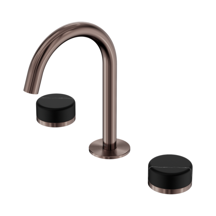 Nero Serenity Basin Set Arc Spout With Marquina Black Handle