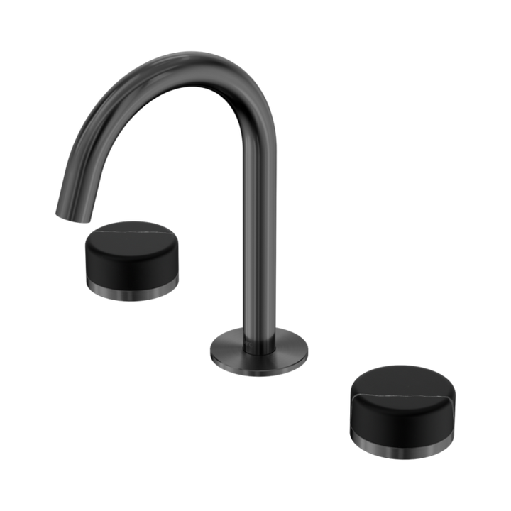 Nero Serenity Basin Set Arc Spout With Marquina Black Handle