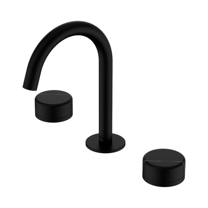 Nero Serenity Basin Set Arc Spout With Marquina Black Handle