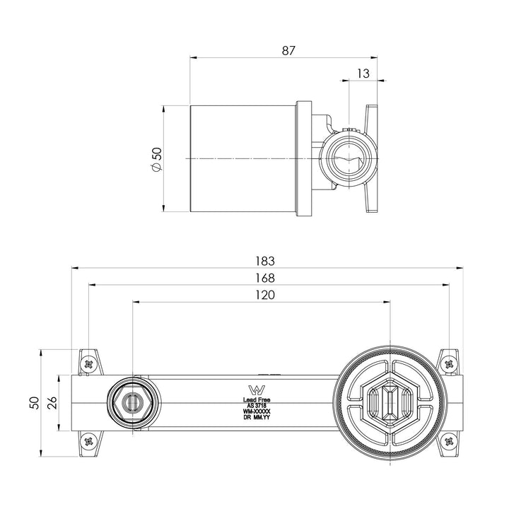 Phoenix SwitchMix Wall Basin / Bath Mixer Set Rough-In Kit – Lead Free