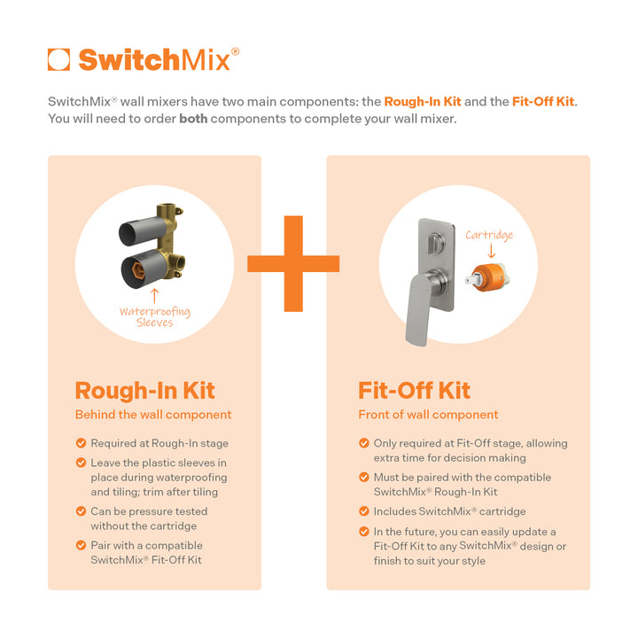 Phoenix SwitchMix Shower / Bath Diverter Mixer Rough-In Kit – Lead Free
