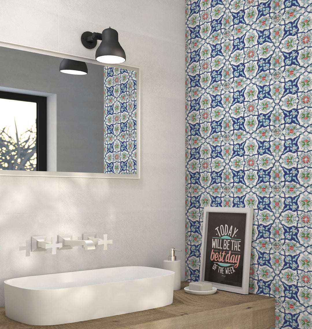 Morocco Turkish Blue Gloss Mosaic 200x200mm